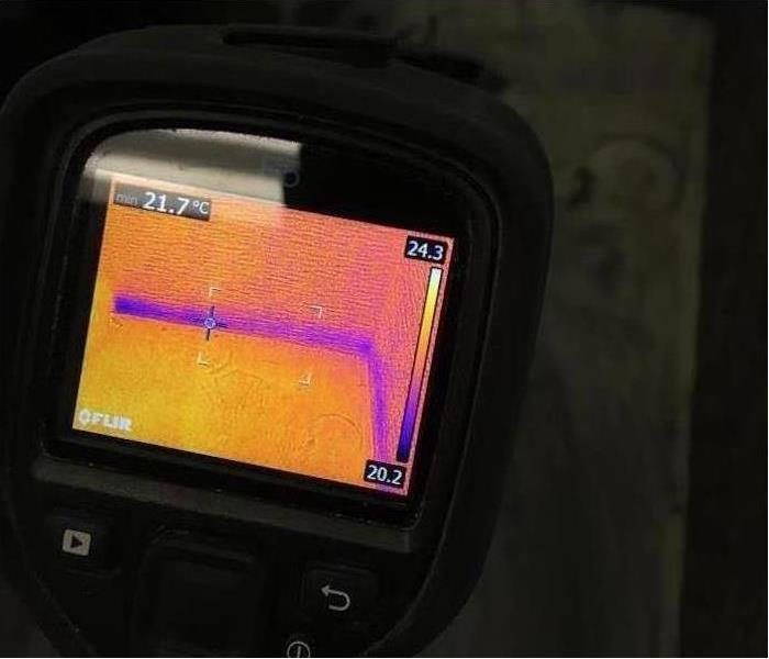 An infrared camera pointed to the ground 
